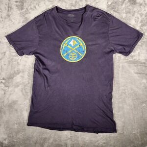 Majestic Threads T-Shirt Mens 2X Purple Excellent Denver Nuggets NBA‎ Distressed